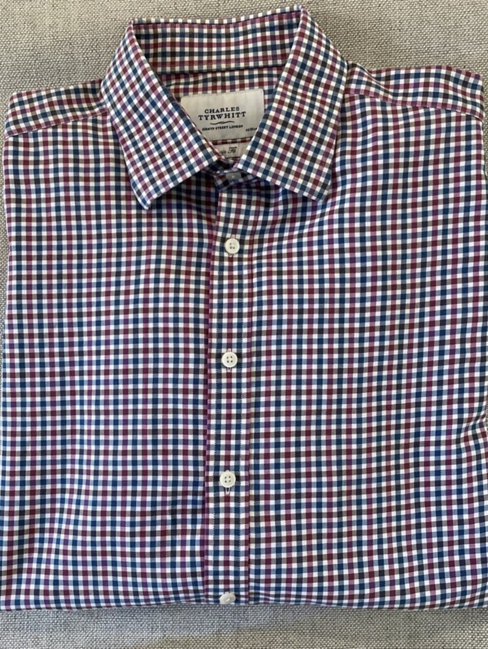 Charles Tyrwhitt Shirt Plaid Multicolor Classic Fit XL